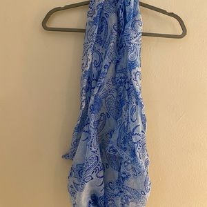 blue paisley infinity scarf